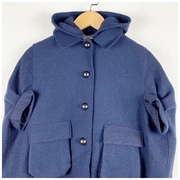 Lanvin Petite Navy Short Sleeve‎ Jacket Size 4 - Picture 3 of 8